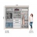 Guarda-Roupa Henn Titanium 6 Portas 5 Gavetas Com Pés Off White/Castanho D284-176