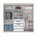 Guarda-Roupa Henn Titanium 6 Portas 5 Gavetas Com Pés Off White/Castanho D284-176
