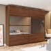 Guarda-Roupa Henn Valência 2 Portas de Correr 6 Gavetas Com 1 Kit Espelhos Com Pés Castanho D288-130/O964-64