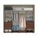 Guarda-Roupa Henn Valência 2 Portas de Correr 6 Gavetas Com 2 Kits Espelhos Com Pés Castanho D288-130/O964-64
