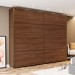 Guarda-Roupa Henn Valência 2 Portas de Correr 6 Gavetas Com Pés Castanho D288-130