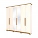 Guarda-Roupa Henn Vigo 6 Portas 3 Gavetas Com Espelho Com Pés Off White/Nature D278-129/O965-64