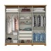 Guarda-Roupa Henn Vigo 6 Portas 3 Gavetas Com Espelho Com Pés Off White/Nature D278-129/O965-64