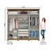 Guarda-Roupa Henn Vigo 6 Portas 3 Gavetas Com Pés Off White/Nature D278-129