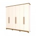 Guarda-Roupa Henn Vigo 6 Portas 3 Gavetas Com Pés Off White/Nature D278-129