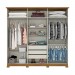Guarda-Roupa Henn Vigo 6 Portas 3 Gavetas Com Pés Off White/Nature D278-129