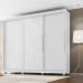 Guarda-Roupa Móveis Lanza Milão 3 Portas de Correr 5 Gavetas Com Pés Branco 100% MDF 20.0159