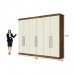 Guarda-Roupa Made Marcs Alba 6 Portas 4 Gavetas Braúna-Off White 100% MDF 8394.138