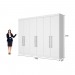 Guarda-Roupa Made Marcs Alba 6 Portas 4 Gavetas Branco Acetinado 100% MDF 8394.107