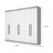 Guarda-Roupa Made Marcs Bergamo 6 Portas 6 Gavetas Braúna/Off White 100% MDF (Costa 6mm) 8396.138