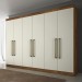 Guarda-Roupa Made Marcs Bergamo 6 Portas 6 Gavetas Braúna/Off White 100% MDF (Costa 6mm) 8396.138