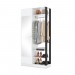 Guarda-Roupa Multiuso Henn Arena 1 Porta Com Espelho Branco/Preto Chess D287-172