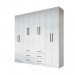 Guarda-Roupa Santos Andirá Liverpool 8 Portas 6 Gavetas Branco/Branco 150266