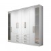 Guarda-Roupa Santos Andirá Master 8 Portas 6 Gavetas Com Espelho Branco/Branco 132366AE