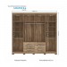 Guarda-Roupa Santos Andirá Master 8 Portas 6 Gavetas Com Espelho e Pés Atacama/Atacama 152455AEP 