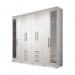 Guarda-Roupa Santos Andirá Master 8 Portas 6 Gavetas Com Espelho e Pés Branco/Branco 132366AEP