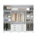 Guarda-Roupa Santos Andirá Master 8 Portas 6 Gavetas Com Espelho e Pés Branco/Branco 132366AEP