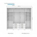 Guarda-Roupa Santos Andirá Master 8 Portas 6 Gavetas Com Espelho e Pés Branco/Branco 132366AEP