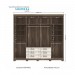 Guarda-Roupa Santos Andirá Master 8 Portas 6 Gavetas Com Pés Castanha/Off White 152427P