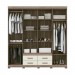 Guarda-Roupa Santos Andirá Nápoles 8 Portas 4 Gavetas Com Pés Castanha/Off White 158527P