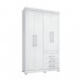 Guarda-Roupa Santos Andirá Plus 4 Portas 3 Gavetas Com Pés Branco/Branco 109866P 