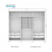 Guarda-Roupa Santos Andirá Versalhes 6 Portas 4 Gavetas Com Pés Branco/Branco 148566P