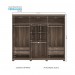 Guarda-Roupa Santos Andirá Versalhes 6 Portas 4 Gavetas Com Pés Castanha/Off White 148527P
