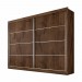 Guarda-Roupa Made Marcs Verona Plus 2 Portas de Correr 4 Gavetas Braúna/Off White/Braúna 100% MDF 8400.132