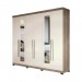 Guarda-Roupa Santos Andirá Versalhes 6 Portas 4 Gavetas Com Espelho e Pés Castanha/Off White 148527EP