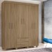 Guarda-Roupa Bambinello Light 6x2 Quebec 6 Portas 2 Gavetas com Pés Acácia 201639028 