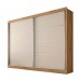 Guarda-Roupa Made Marcs Verona Plus 2 Portas de Correr 4 Gavetas Amêndoa/Off White/Amêndoa 100% MDF 8400.130 