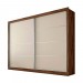 Guarda-Roupa Made Marcs Verona Plus 2 Portas de Correr 4 Gavetas Braúna/Off White/Braúna 100% MDF 8400.132