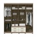 Guarda-Roupa Santos Andirá Nápoles 8 Portas 4 Gavetas Com Espelho e Pés Castanha/Off White 158527EP