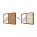 Guarda-Roupa Made Marcs Sevilha 2 Portas de Correr 6 Gavetas 1 Espelhada Amêndoa-Off White-Amêndoa 100% MDF 7773.130 