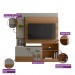 Home Linea Brasil Alagoas Para TV até 50" Amêndoa/Titanio 810002033/205859