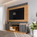 Home Linea Brasil Barretos Para TV até 75" Nature/Chumbo 810002038/207063