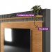 Home Linea Brasil Guararapes Para TV até 75" Com LED Ripado Nature/Chumbo 810010174/207063