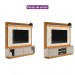 Home Linea Brasil Guararapes Para TV até 75" Com LED Ripado Nature/Off White/Petra Flex 810010174/207039