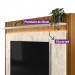 Home Linea Brasil Guararapes Para TV até 75" Com LED Ripado Nature/Off White/Petra Flex 810010174/207039
