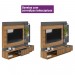 Home Linea Brasil Maceió Para TV até 70" Com LED Amêndoa/Chumbo 810002032/205863