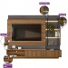Home Linea Brasil Maceió Para TV até 70" Com LED Amêndoa/Chumbo 810002032/205863