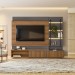 Home Linea Brasil Maceió Para TV até 70" Com LED Amêndoa/Chumbo 810002032/205863