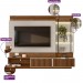 Home Linea Brasil Maceió Para TV até 70" Com LED Feijó/Off White 810002032/205739