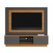 Home Linea Brasil Maringá Para TV até 70" Nature/Chumbo 8100022037/207063
