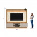 Home Linea Brasil Guararapes Para TV até 75" Com LED Ripado Nature/Off White/Petra Flex 810010174/207039