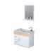 Kit Lavabo A.J. Rorato Siena Suspenso 1 Porta 2 Gavetas 55cm Pia + Espelho Branco/Aya