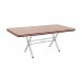 Mesa Brastubo ME-384 6 Lugares Fôrmica Extensível Base Cromado Carvalho/Tabaco