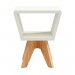 Mesa de Canto Dalla Costa TB713 Angular 43x30cm Off White/Freijó (WJ) 100% MDF 