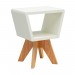 Mesa de Canto Dalla Costa TB713 Angular 43x30cm Off White/Freijó (WJ) 100% MDF 