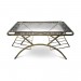 Mesa de Centro Decorlidi 40x80x60cm Ouro Envelhecido MC013